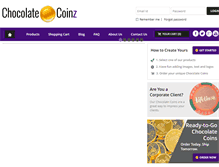 Tablet Screenshot of chocolatecoinz.com